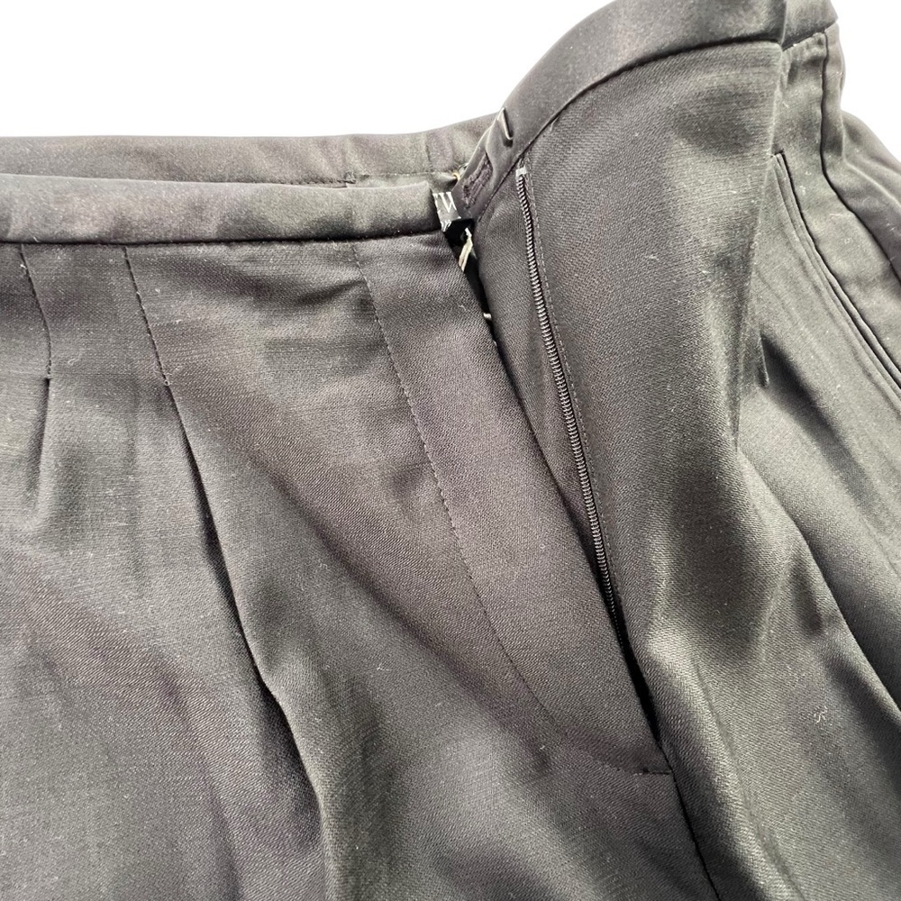 J.Crew Collection Pleated Wide-Leg Tuxedo Pant in Italian wool in Black Size 12 - Picture 7 of 10